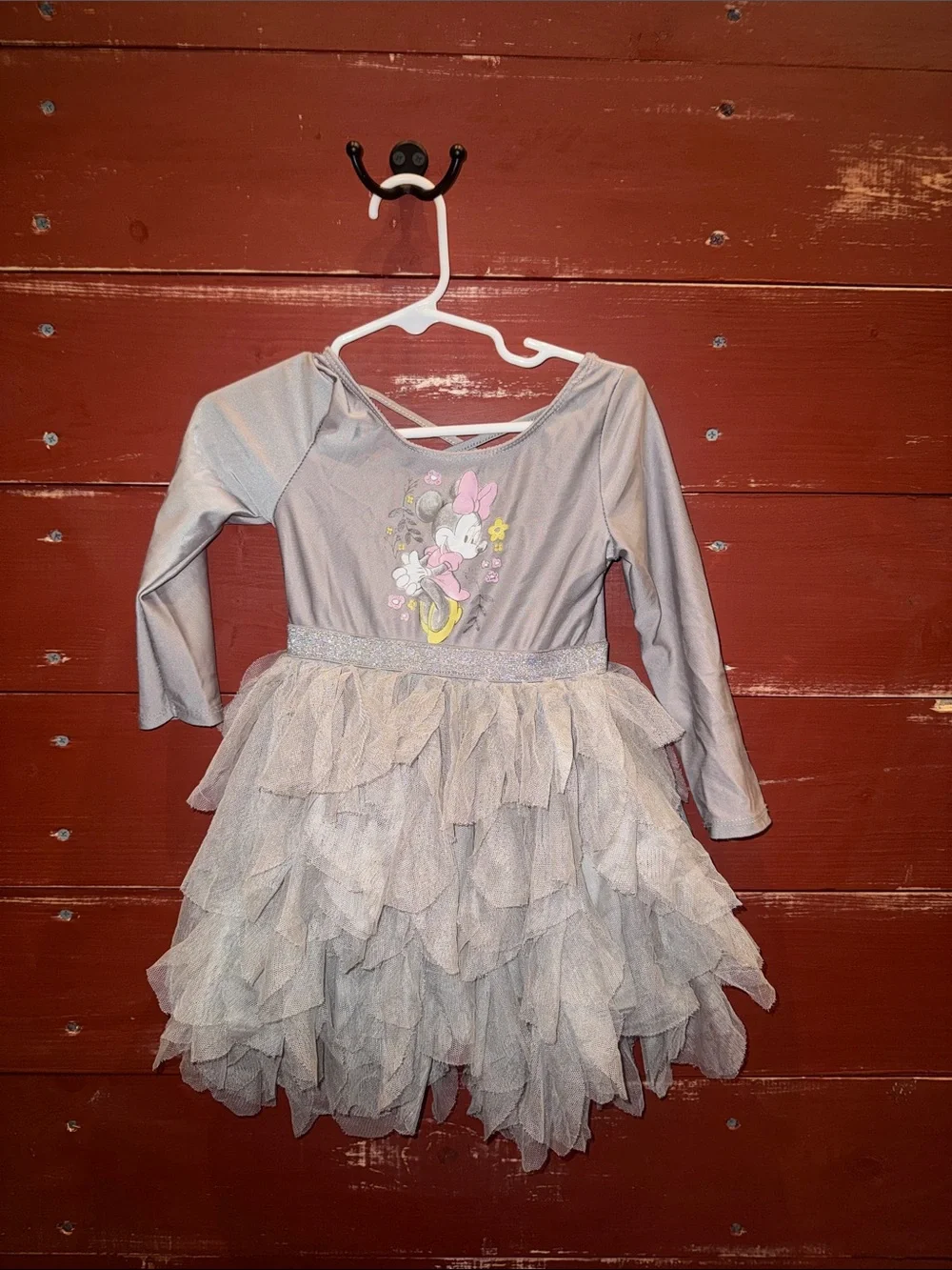Disney Silver Minnie Mouse Layered Tulle Dress Costume
